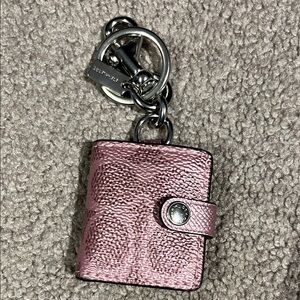 Coach pink keychain picture frame